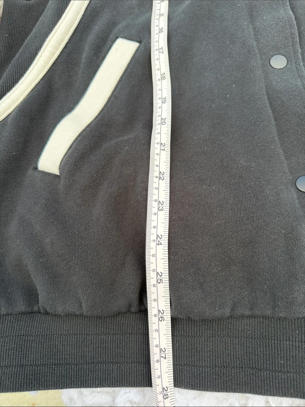 lululemon athletica Black & Cream Letterman Jacket